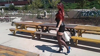 Outdoor Seduction In Hosiery